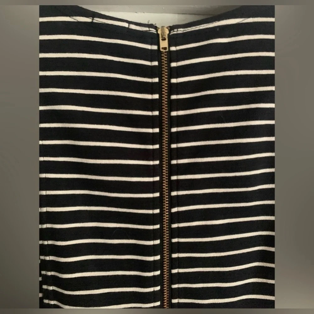 J.Crew Black and White Striped Dress Sz 0